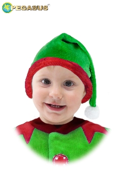 CAPPELLO ELFO DI BABBO NATALE NEONATO